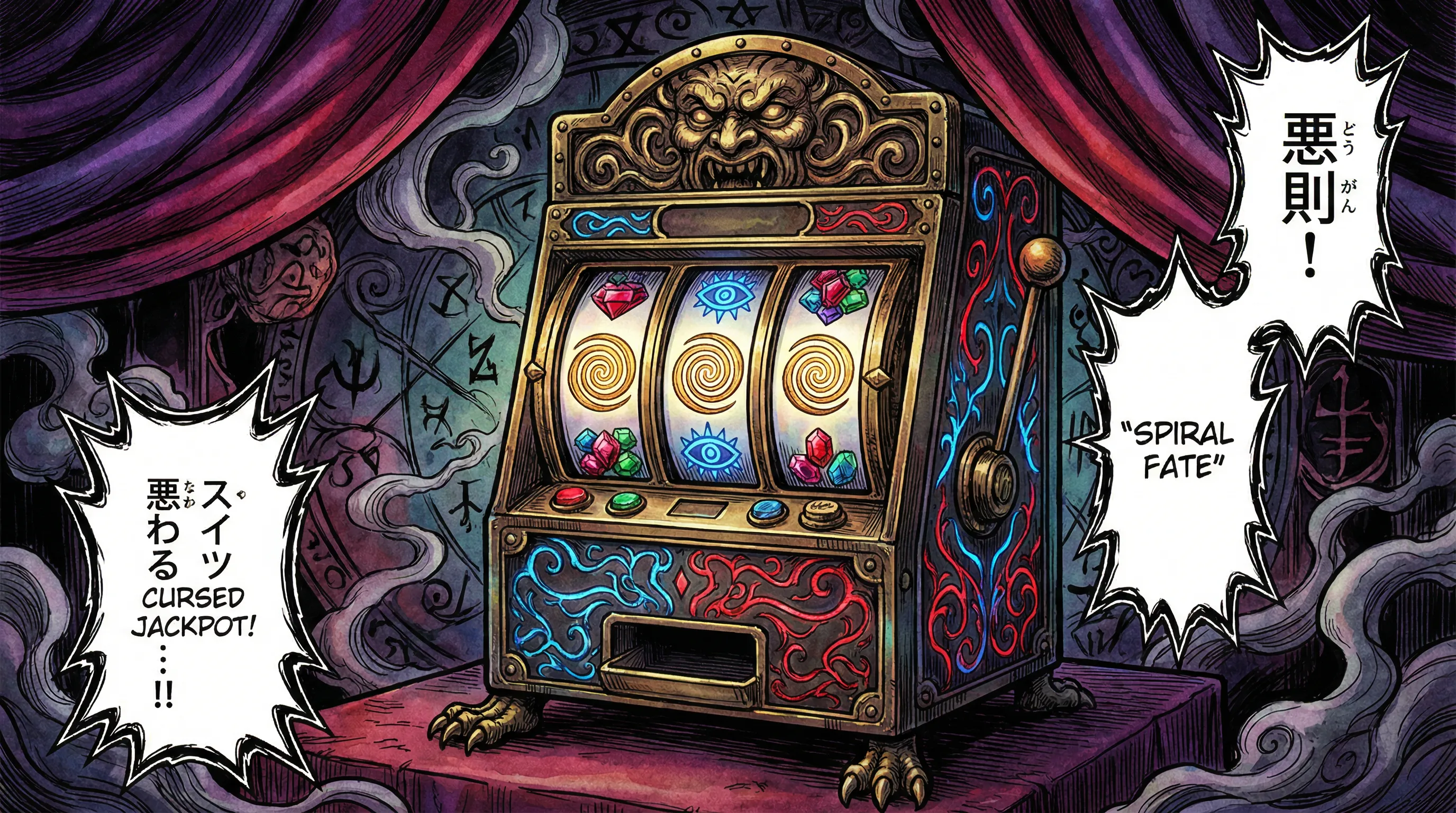 Máquina caça-níqueis mística do donaldbet com símbolos dourados